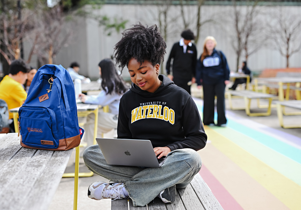 Student working on a Laptop