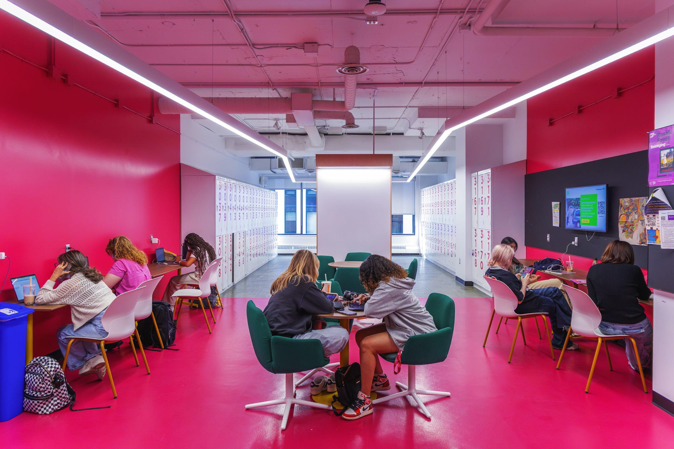 Students in the reading room